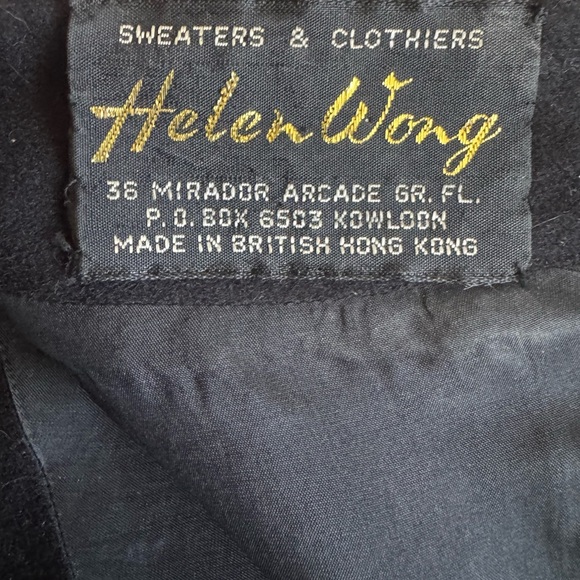 Vintage HELEN WONG Sleeveless Wool Sheath Dress British Hong Kong Women Small - Picture 7 of 10